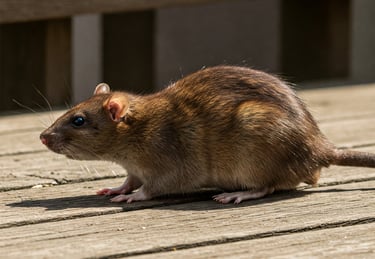 rat dans le jardin