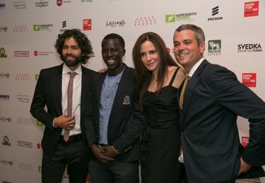 Cause Effect Agency's founder Chris Talbott with Adrian Grenier, Mary-Louise Parker, and Hope North'