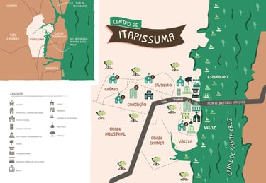 a map of the city of Itapissuma