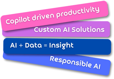 a group of three different colored labels for a product