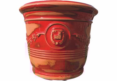 pot émaillé rouge