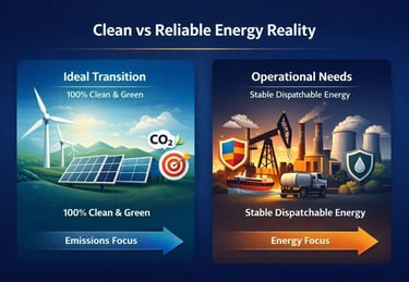Clean VS Reliable energy Reality