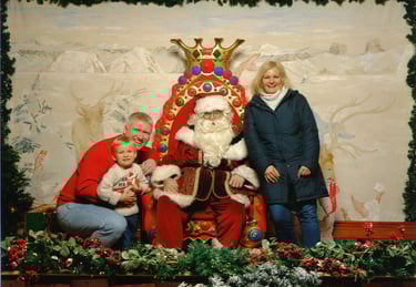 Family with Santa at Rochers De Naye Montreux