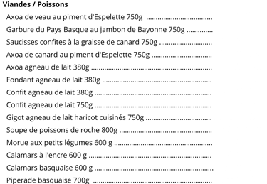 tarifs conserves viandes