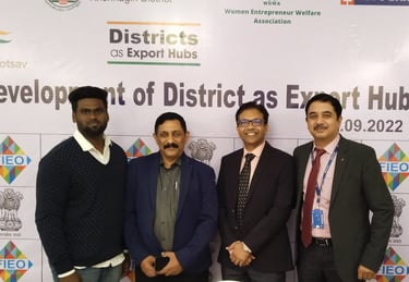 Mr. Sadhanandhan With Mr. Unnikrishnanan FIEO's Head- WEARE OCEAN EXPORT