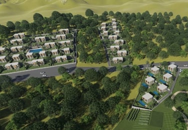 Muğla'nın Bodrum ilçesinde içerisinde at çiftliği ve müstakil evlerin bulunduğu inşaat projesi.