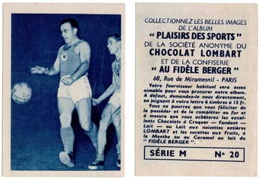 1951 Plaisirs Des Sports Chocolat Lombart Basketball Cards