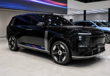 suv grande chines exeed em showroom moderno com design futurista e tecnologia avancada