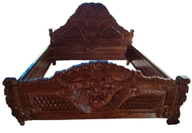 Teak Wooden Bed Style Furniture for Relaxation