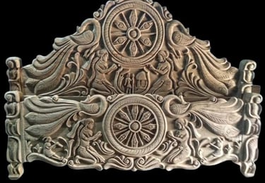Classic Teak Wood Bed with Traditional Handcrafted Design
