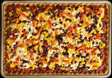 Loaded Corn & Black Bean Pizza