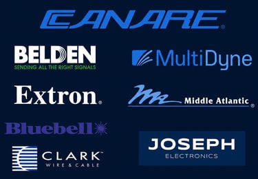 Broadcast infrastructure including fiber, networking and racks
