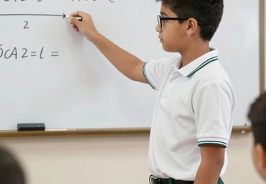 Students practicing English conversation in a modern language lab with interactive technology.