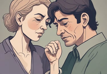 A sketch of two people supporting each other's emotional dysregulation.