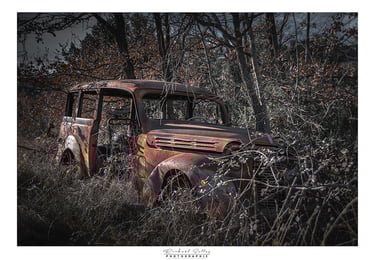 Epave vielle voiture