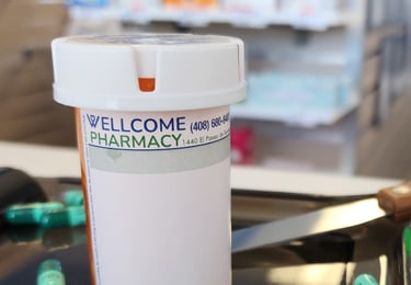 Wellcome Pharmacy prescription vial