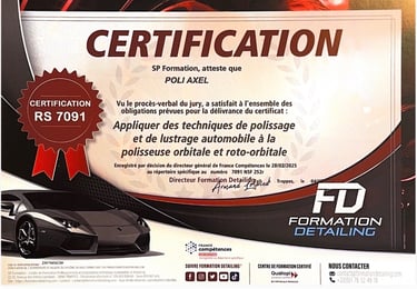 certifications detailing