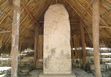 mexico coba mayan ruins stelae
