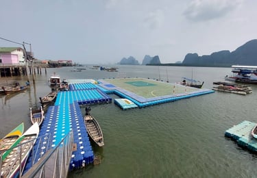 thailand phang nga panyee floating village football pitch