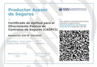 Certificado de Aptitud para el Ofrecimiento Público de Contratos de Seguros (CAOPCS)