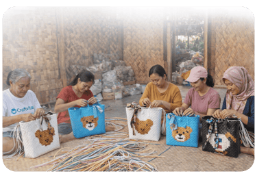 Sustainable handwoven bags creating social and environmental impact through recycled plastic and artisan empowerment