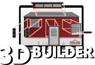 Stor-Mor Portable Buildings 3D Builder Tool from Caney Creek Sheds in Texarkana and Hope, Arkansas."