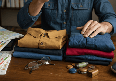 Intentional travel dressing for men. Thoughtful planning of a versatile capsule wardrobe