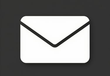 White envelope email icon on a dark gray rounded square background for contact and messaging.