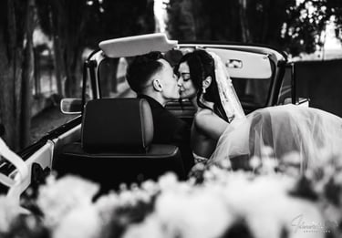foto matrimonio in macchina