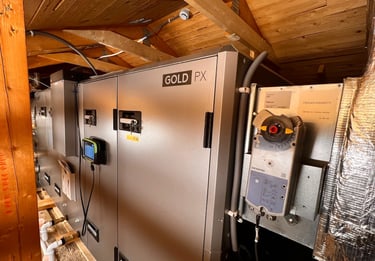 FTX-aggregat Swegon Gold installation i Stockholm