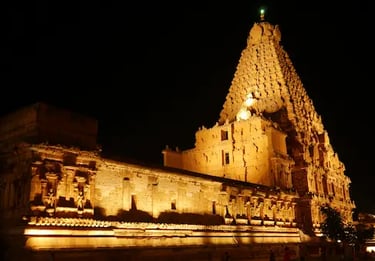 Brihadeeshwara Temple Thanjavur Night View