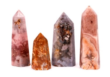 obeliscos de ametista rosa