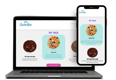 zees cookie box mobile mockup