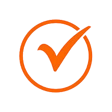 orange tick icon for elevate retreats