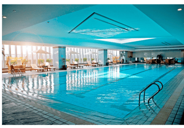 Commercial hotel indoor olympic-sized swimming pool