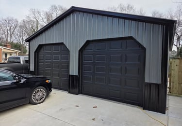 Metal garage vertical siding traditional garage doors