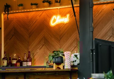 The fully equipped bar for rental