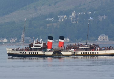 The Waverley Paddle Steamer from the window at Gourock Let