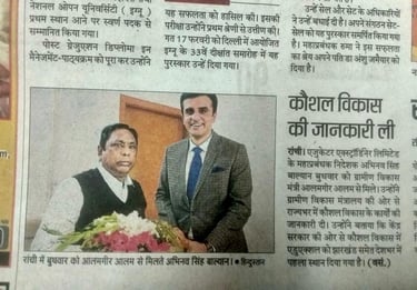 CEO of EduExl with Minister of Rural Development