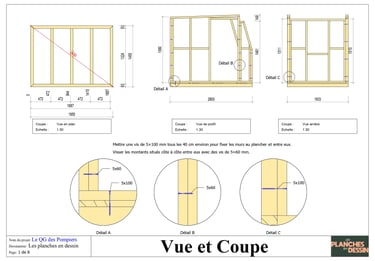 Plan vue et coupe
