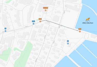 210m Kids Run Course Map