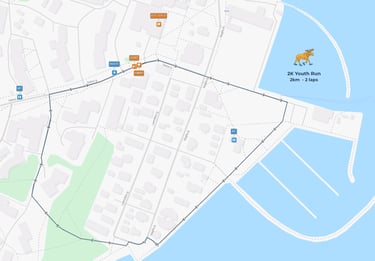2K Youth Run Course Map