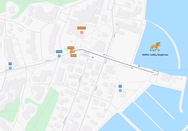 500m Vaikų Bėgimo Trasa - Žemėlapis