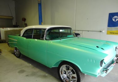 57-chevy-restoration.-engine conversion