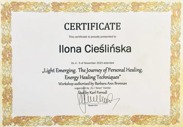Techniki uzdrawiania energią – warsztat autoryzowany przez Barbarę Ann Brennan.