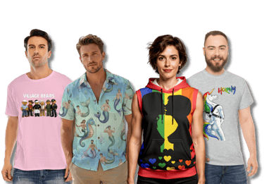 Gay and Lesbian clothing on models