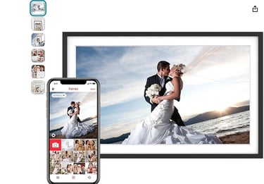 Digital picture frame, touch screen, wifi digital photo frame, share photos/vidoes