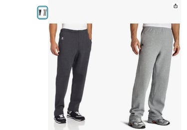 a pair of men's pants and a pair of shoes