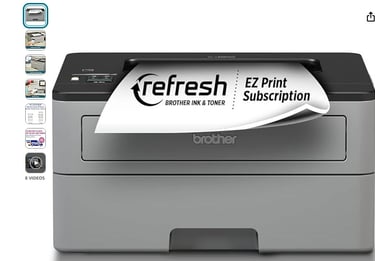 a printer printer with a printer paper roll