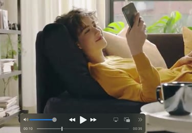 screenshot from film ad for multiplatform promotional campaign